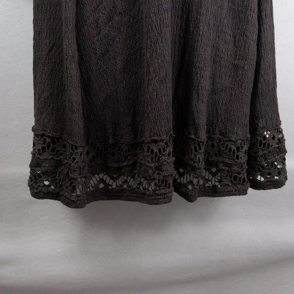 Free People Cutout Lace Dress Peekaboo Gray A-Line Skater XSmall - Picture 4 of 5